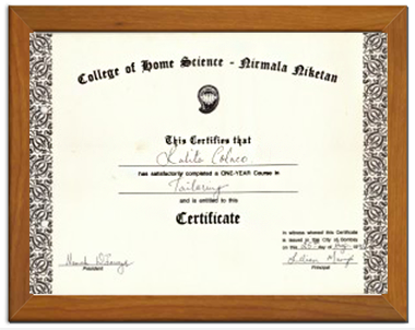 LalitaCooking Lalita Moraes certificate